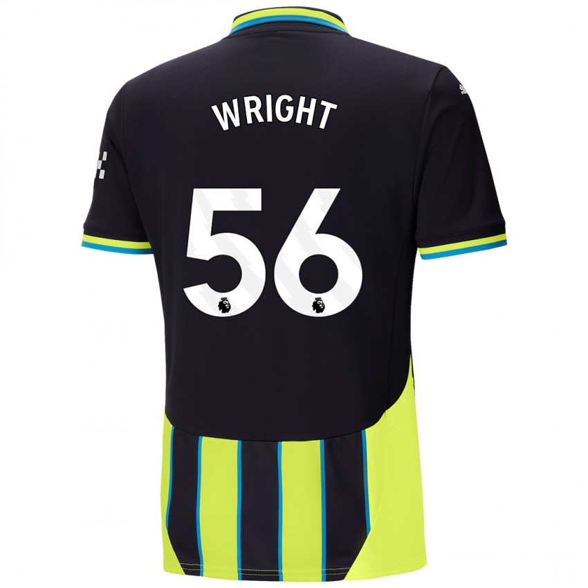 Niño Camiseta Jacob Wright #56 Azul Amarillo 2ª Equipación 2024/25 La Camisa Perú