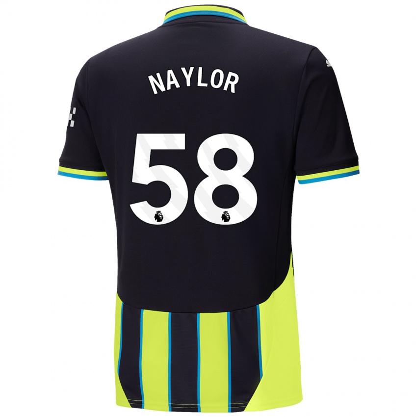 Niño Camiseta Seb Naylor #58 Azul Amarillo 2ª Equipación 2024/25 La Camisa Perú