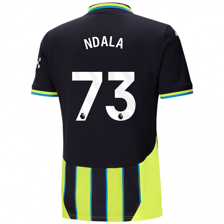 Niño Camiseta Joel Ndala #73 Azul Amarillo 2ª Equipación 2024/25 La Camisa Perú