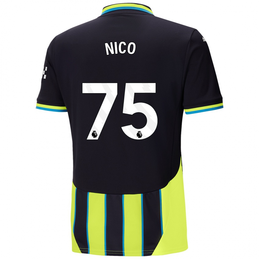 Niño Camiseta Nico O'reilly #75 Azul Amarillo 2ª Equipación 2024/25 La Camisa Perú