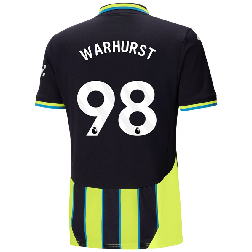 Niño Camiseta Matthew Warhurst #98 Azul Amarillo 2ª Equipación 2024/25 La Camisa Perú