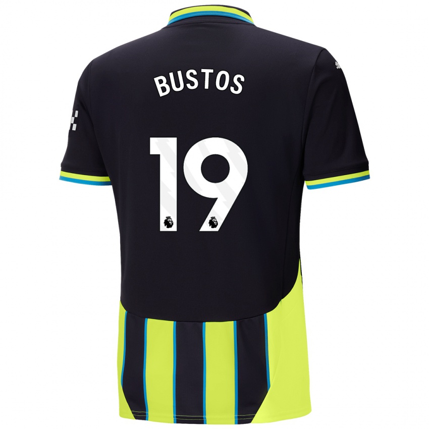 Niño Camiseta Nahuel Bustos #19 Azul Amarillo 2ª Equipación 2024/25 La Camisa Perú