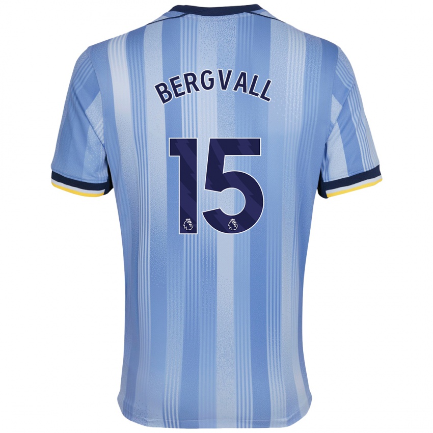 Niño Camiseta Lucas Bergvall #15 Azul Claro 2ª Equipación 2024/25 La Camisa Perú