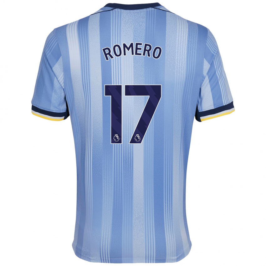 Niño Camiseta Cristian Romero #17 Azul Claro 2ª Equipación 2024/25 La Camisa Perú