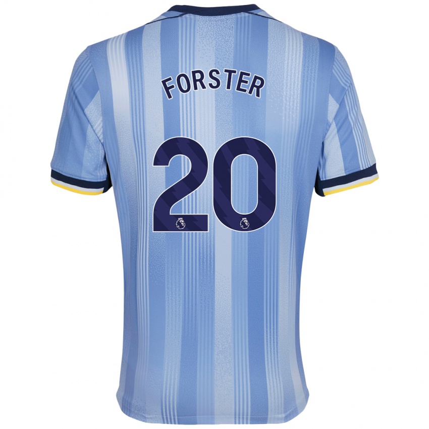 Niño Camiseta Fraser Forster #20 Azul Claro 2ª Equipación 2024/25 La Camisa Perú