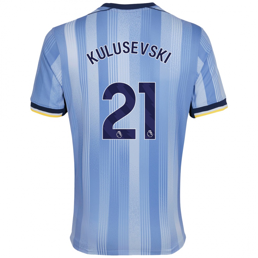 Niño Camiseta Dejan Kulusevski #21 Azul Claro 2ª Equipación 2024/25 La Camisa Perú