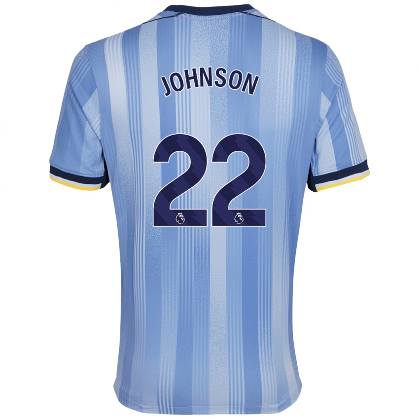 Niño Camiseta Brennan Johnson #22 Azul Claro 2ª Equipación 2024/25 La Camisa Perú