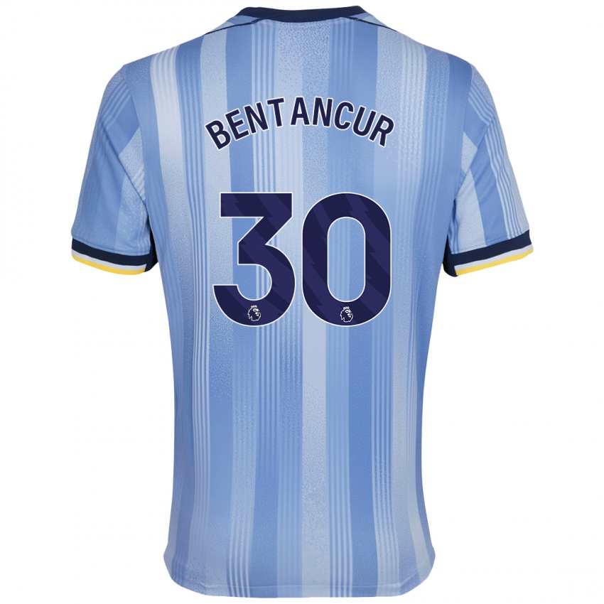 Niño Camiseta Rodrigo Bentancur #30 Azul Claro 2ª Equipación 2024/25 La Camisa Perú