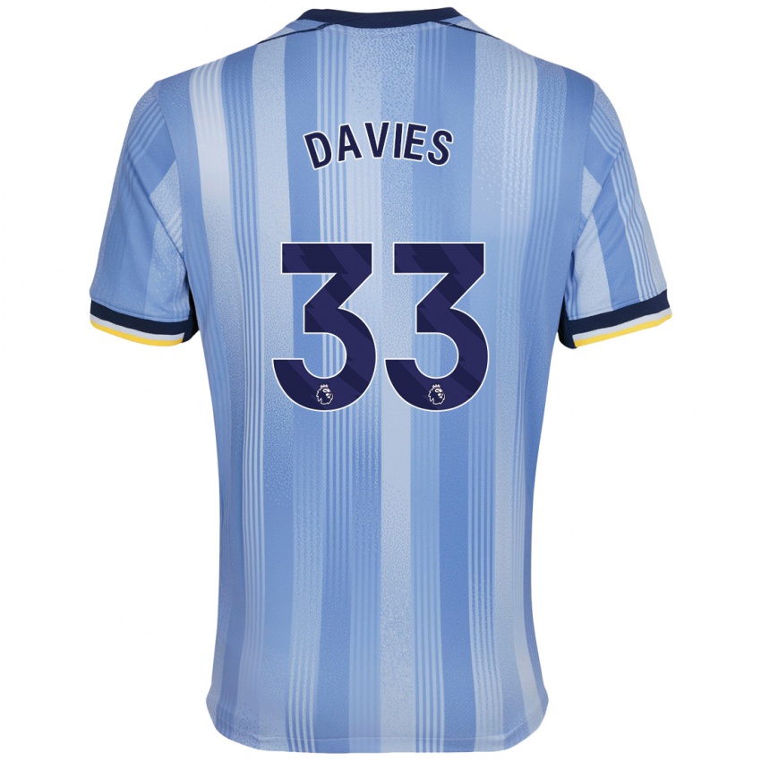 Niño Camiseta Ben Davies #33 Azul Claro 2ª Equipación 2024/25 La Camisa Perú