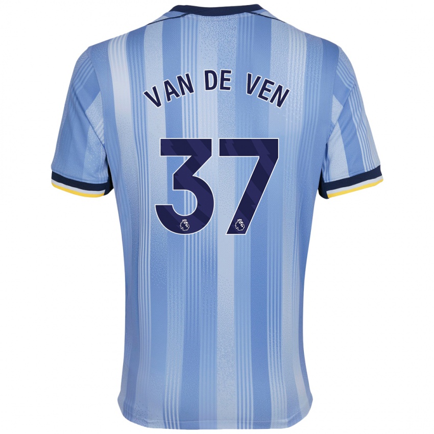 Niño Camiseta Micky Van De Ven #37 Azul Claro 2ª Equipación 2024/25 La Camisa Perú