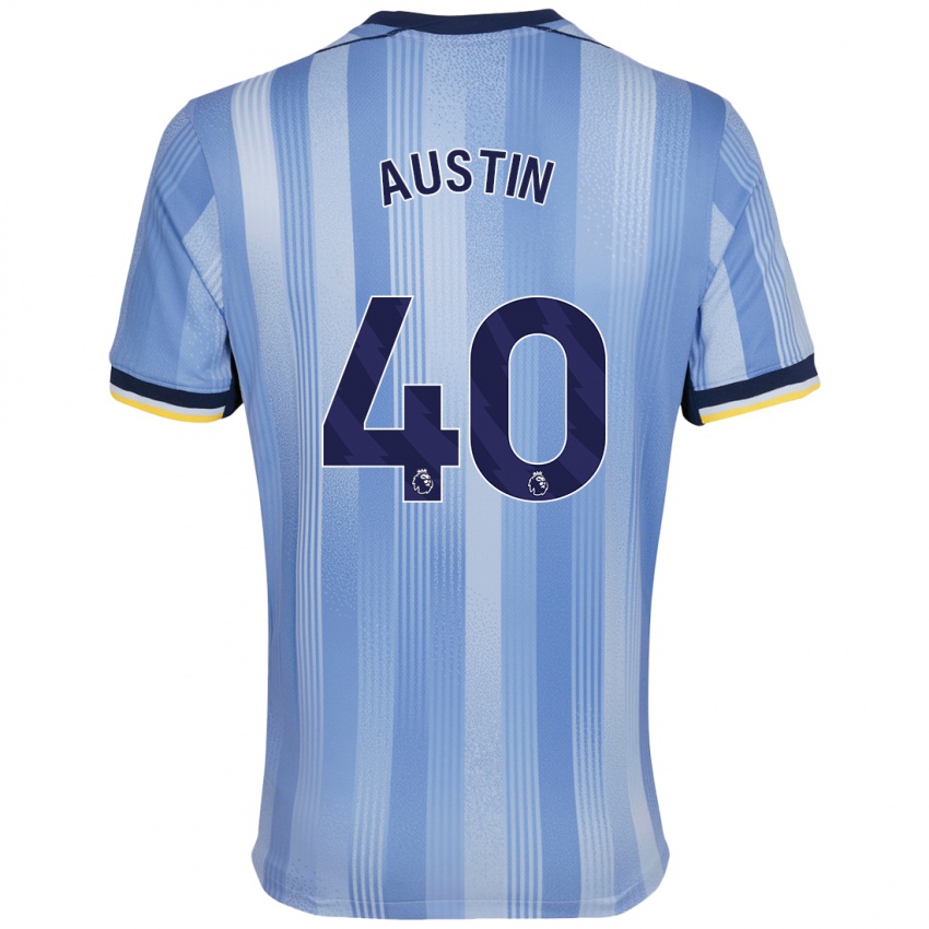 Niño Camiseta Brandon Austin #40 Azul Claro 2ª Equipación 2024/25 La Camisa Perú