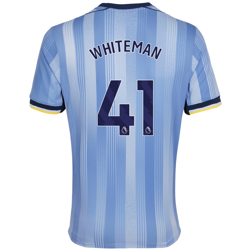 Niño Camiseta Alfie Whiteman #41 Azul Claro 2ª Equipación 2024/25 La Camisa Perú