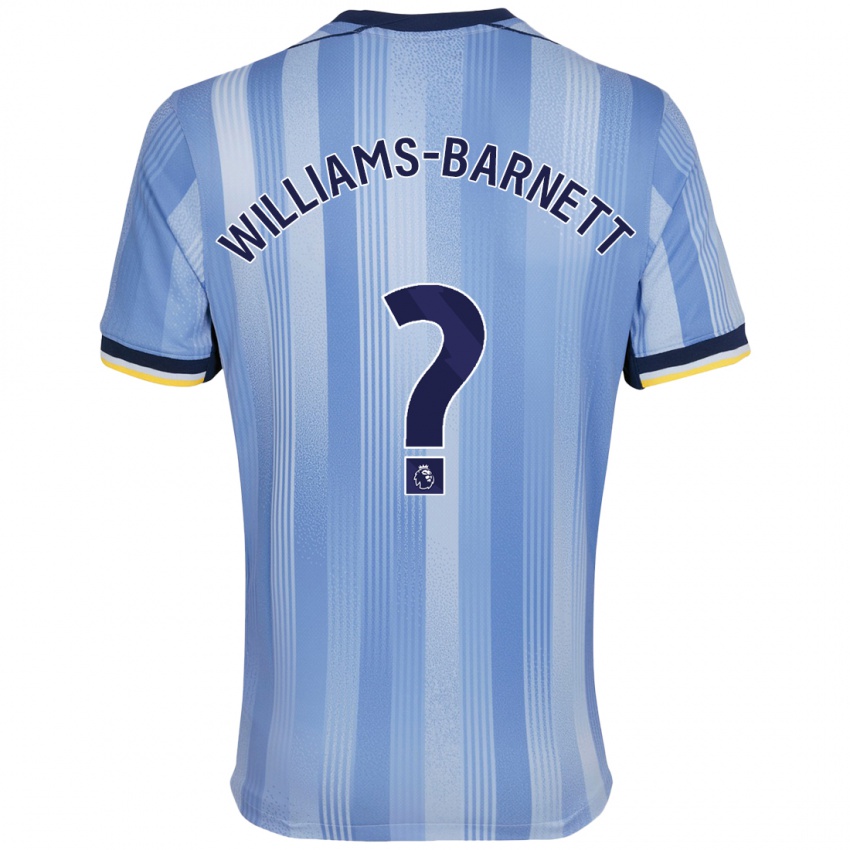 Niño Camiseta Lucá Williams-Barnett #0 Azul Claro 2ª Equipación 2024/25 La Camisa Perú