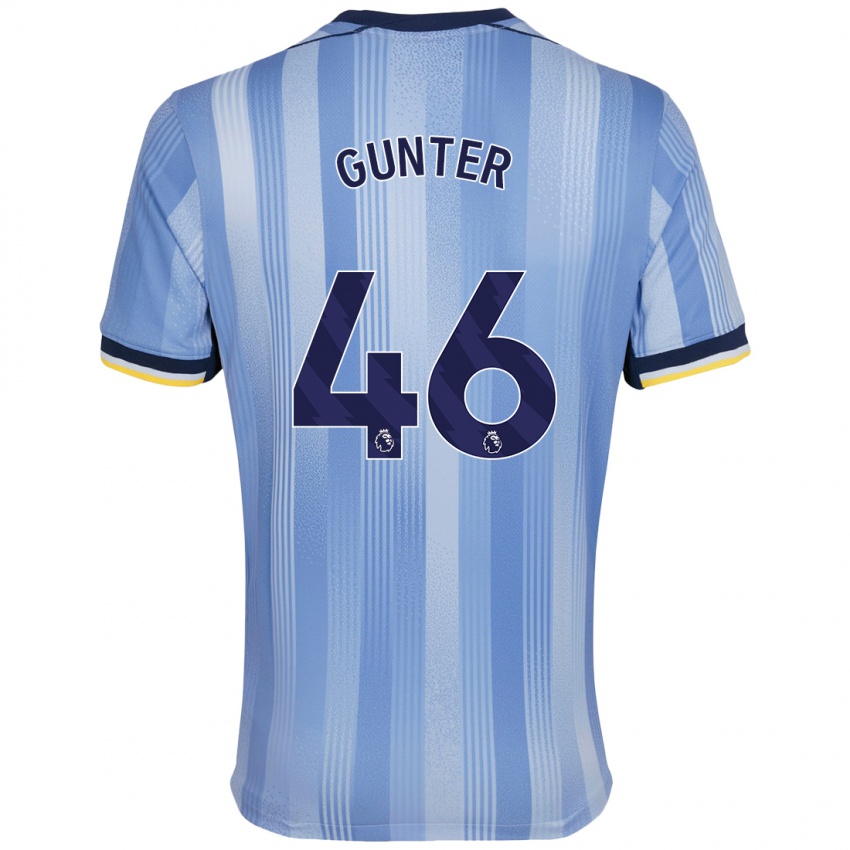 Niño Camiseta Luca Gunter #46 Azul Claro 2ª Equipación 2024/25 La Camisa Perú