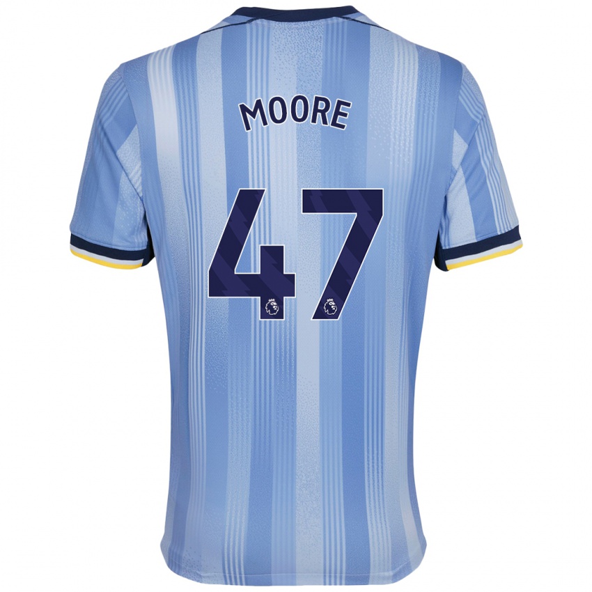 Niño Camiseta Mikey Moore #47 Azul Claro 2ª Equipación 2024/25 La Camisa Perú