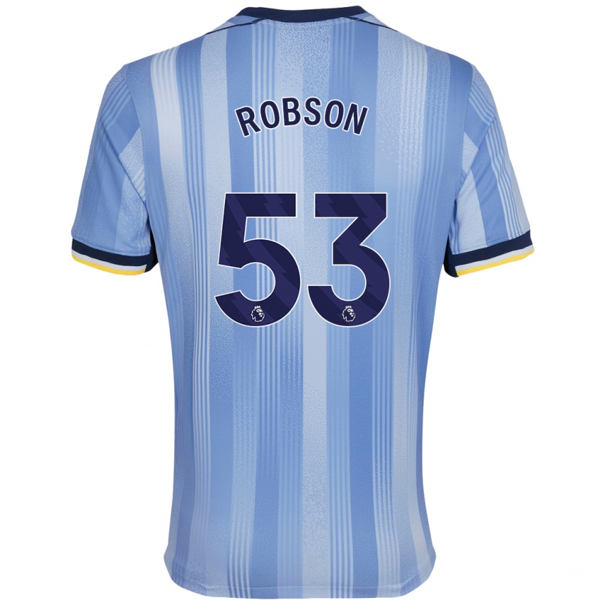 Niño Camiseta Max Robson #53 Azul Claro 2ª Equipación 2024/25 La Camisa Perú