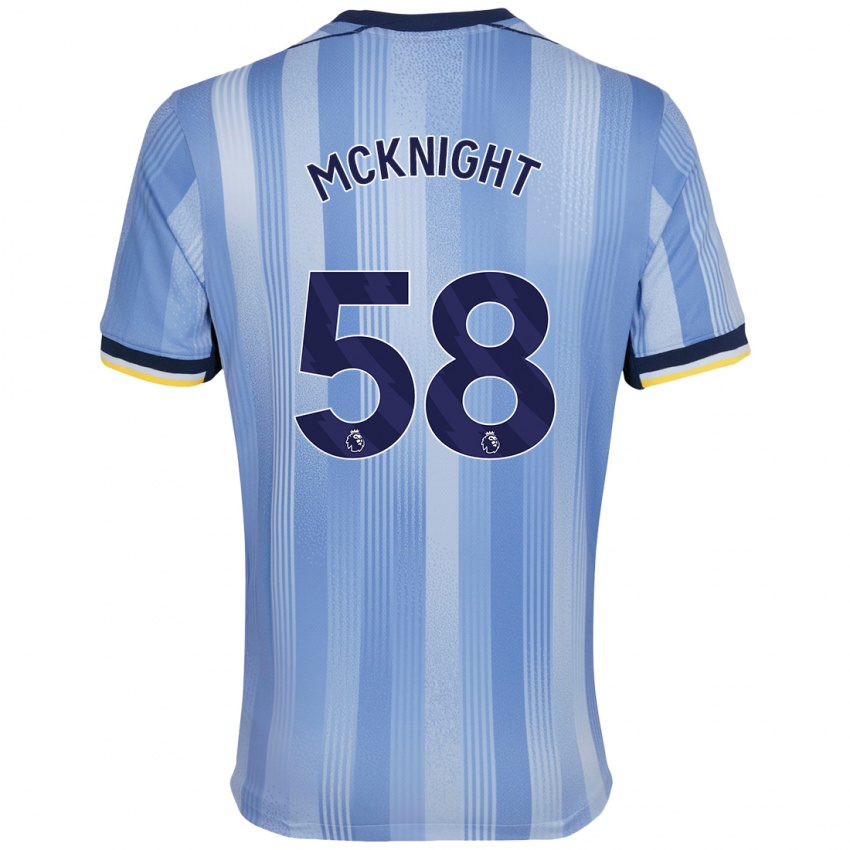 Niño Camiseta Maxwell Mcknight #58 Azul Claro 2ª Equipación 2024/25 La Camisa Perú