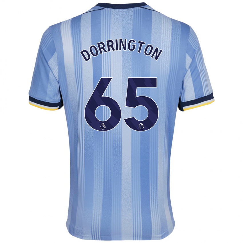 Niño Camiseta Alfie Dorrington #65 Azul Claro 2ª Equipación 2024/25 La Camisa Perú