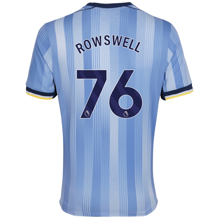 Niño Camiseta James Rowswell #76 Azul Claro 2ª Equipación 2024/25 La Camisa Perú