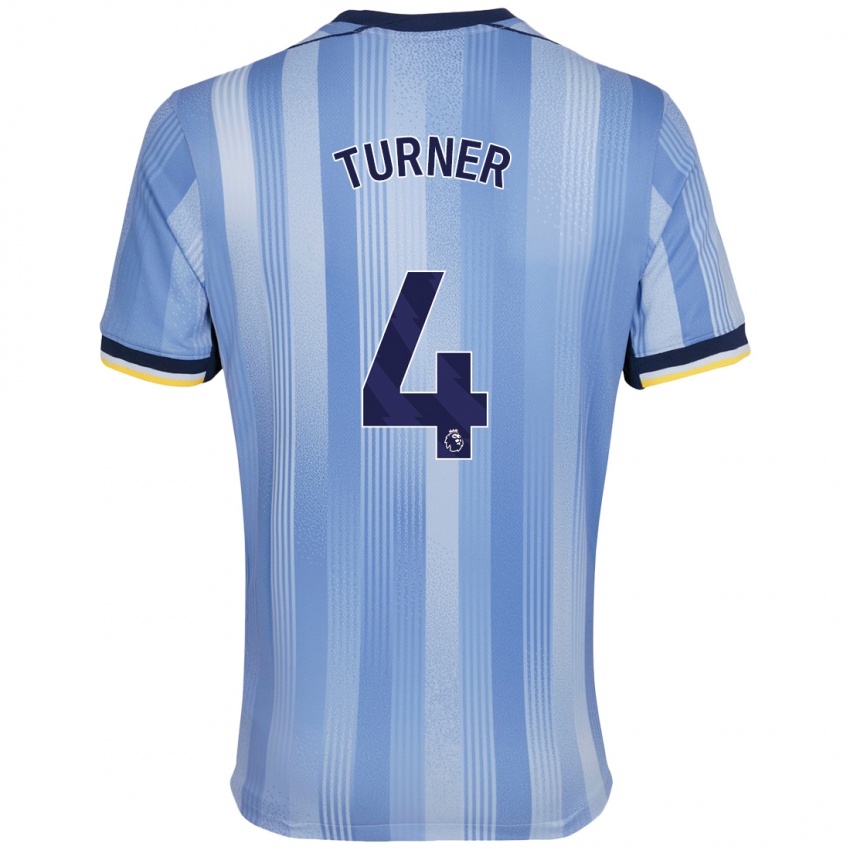 Niño Camiseta Amy Turner #4 Azul Claro 2ª Equipación 2024/25 La Camisa Perú