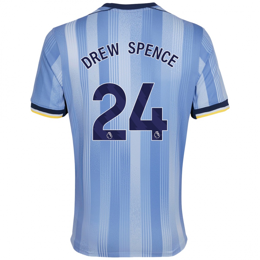 Niño Camiseta Drew Spence #24 Azul Claro 2ª Equipación 2024/25 La Camisa Perú