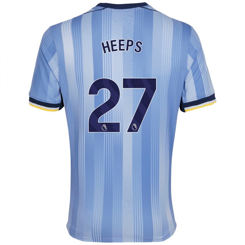 Niño Camiseta Eleanor Heeps #27 Azul Claro 2ª Equipación 2024/25 La Camisa Perú