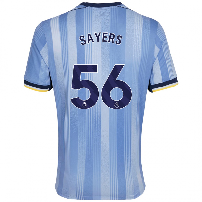 Niño Camiseta Charlie Sayers #56 Azul Claro 2ª Equipación 2024/25 La Camisa Perú