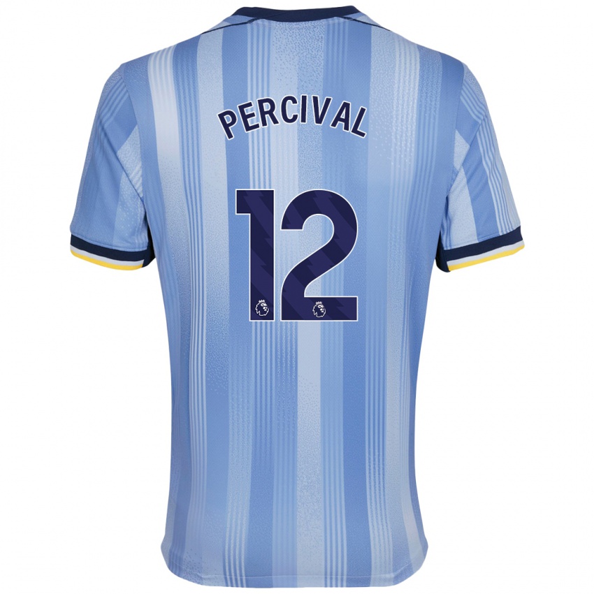 Niño Camiseta Ria Percival #12 Azul Claro 2ª Equipación 2024/25 La Camisa Perú