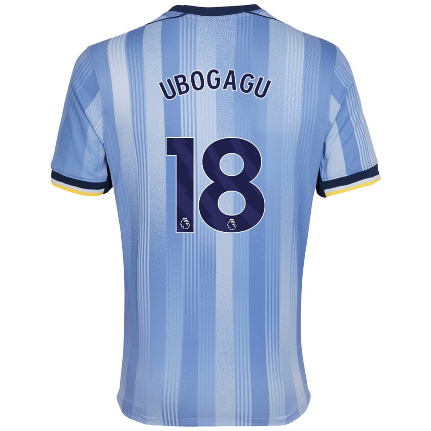 Niño Camiseta Chioma Ubogagu #18 Azul Claro 2ª Equipación 2024/25 La Camisa Perú