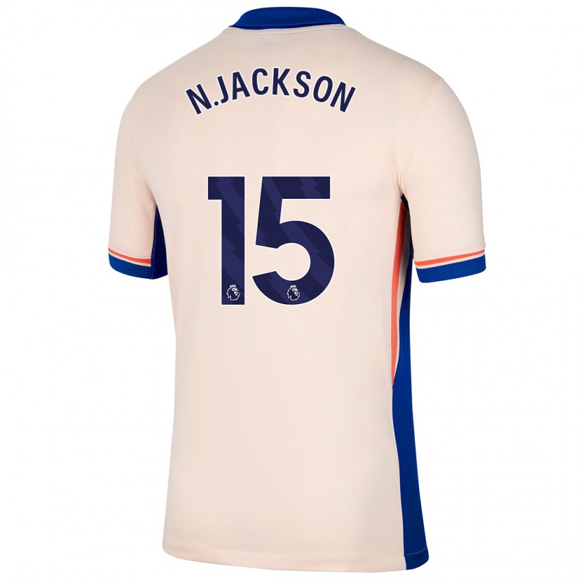 Niño Camiseta Nicolas Jackson #15 Beige Claro 2ª Equipación 2024/25 La Camisa Perú