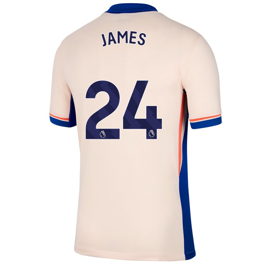 Niño Camiseta Reece James #24 Beige Claro 2ª Equipación 2024/25 La Camisa Perú