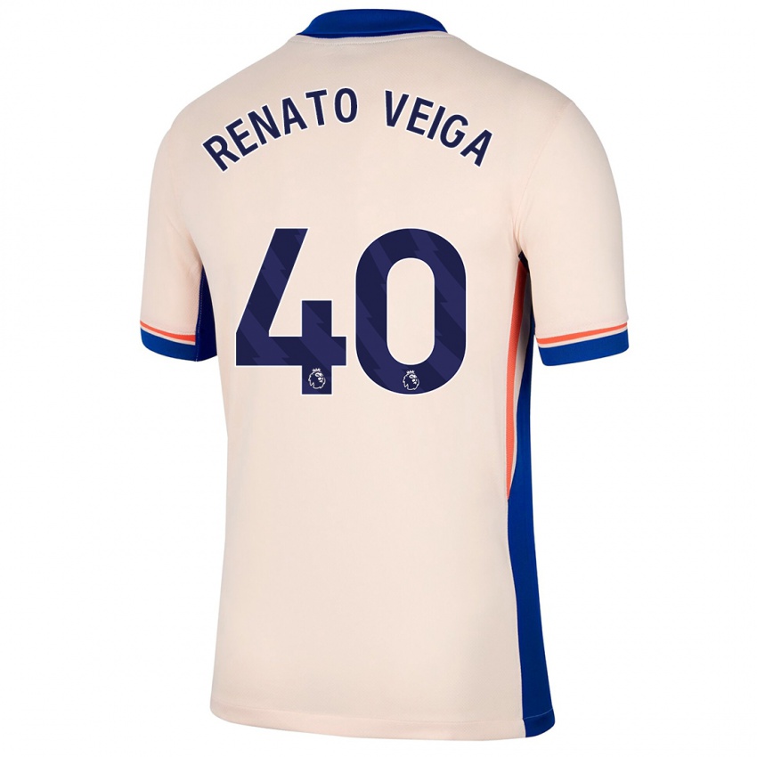 Niño Camiseta Renato Veiga #40 Beige Claro 2ª Equipación 2024/25 La Camisa Perú