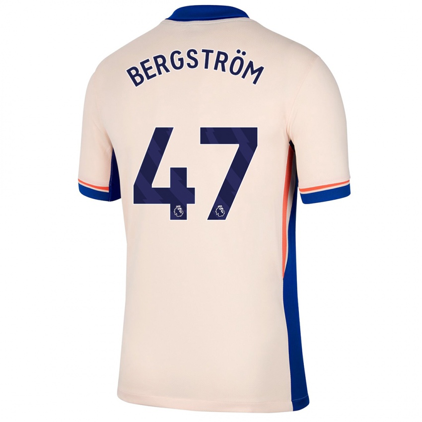 Niño Camiseta Lucas Bergström #47 Beige Claro 2ª Equipación 2024/25 La Camisa Perú