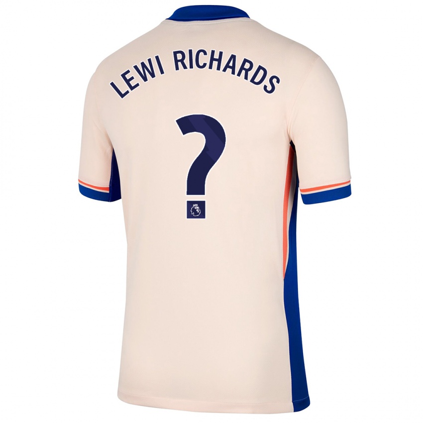 Niño Camiseta Lewi Richards #0 Beige Claro 2ª Equipación 2024/25 La Camisa Perú