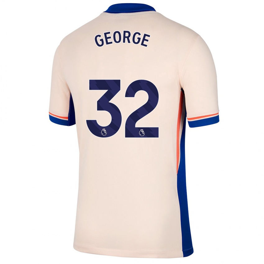 Niño Camiseta Tyrique George #32 Beige Claro 2ª Equipación 2024/25 La Camisa Perú