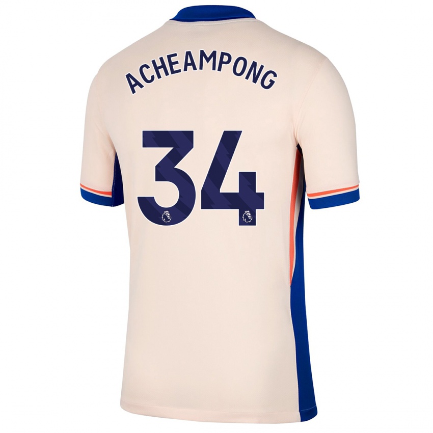 Niño Camiseta Josh Acheampong #34 Beige Claro 2ª Equipación 2024/25 La Camisa Perú