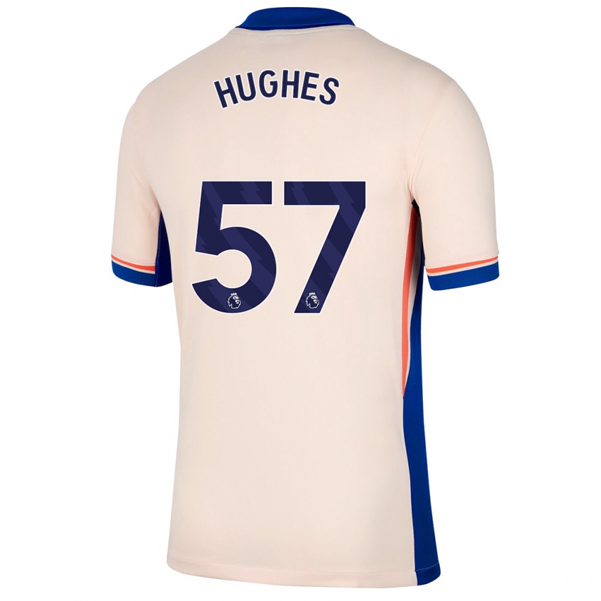 Niño Camiseta Brodi Hughes #57 Beige Claro 2ª Equipación 2024/25 La Camisa Perú