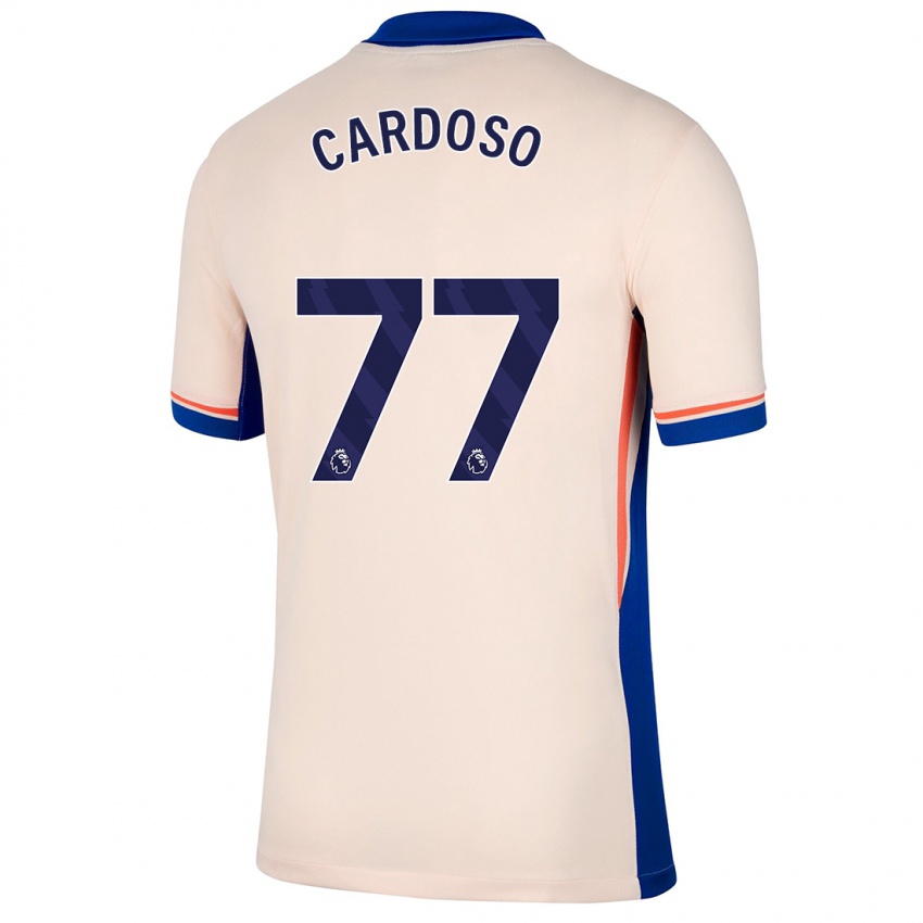 Niño Camiseta Leo Cardoso #77 Beige Claro 2ª Equipación 2024/25 La Camisa Perú