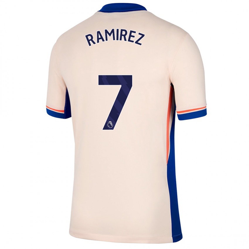 Niño Camiseta Mayra Ramírez #7 Beige Claro 2ª Equipación 2024/25 La Camisa Perú