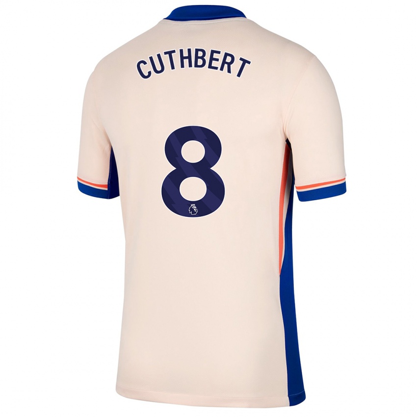 Niño Camiseta Erin Cuthbert #8 Beige Claro 2ª Equipación 2024/25 La Camisa Perú