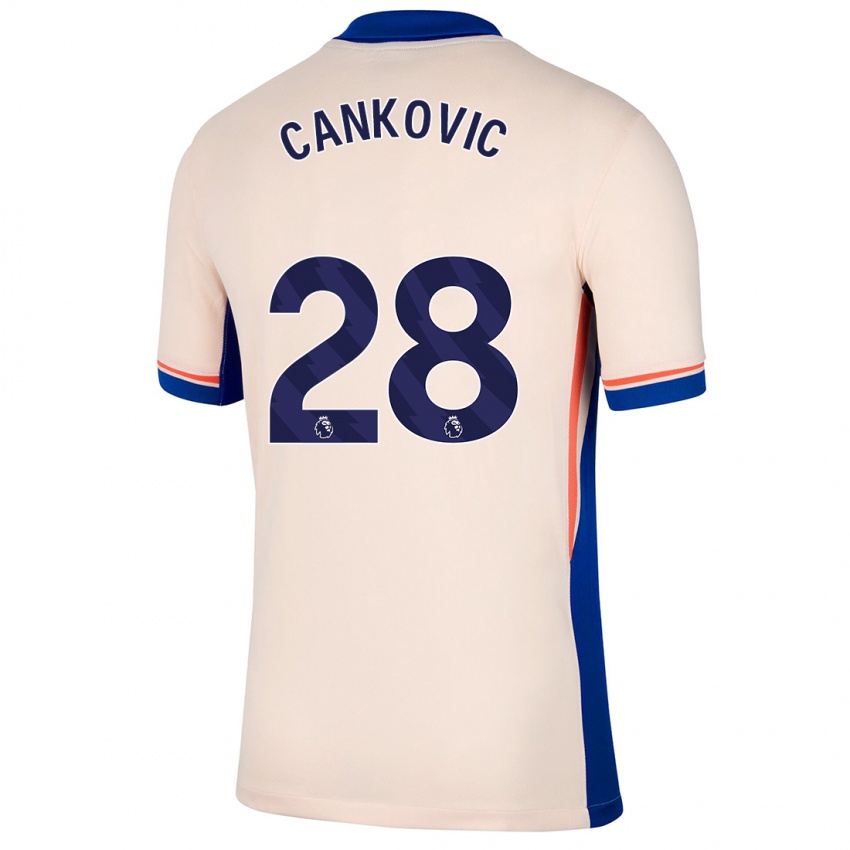 Niño Camiseta Jelena Čanković #28 Beige Claro 2ª Equipación 2024/25 La Camisa Perú