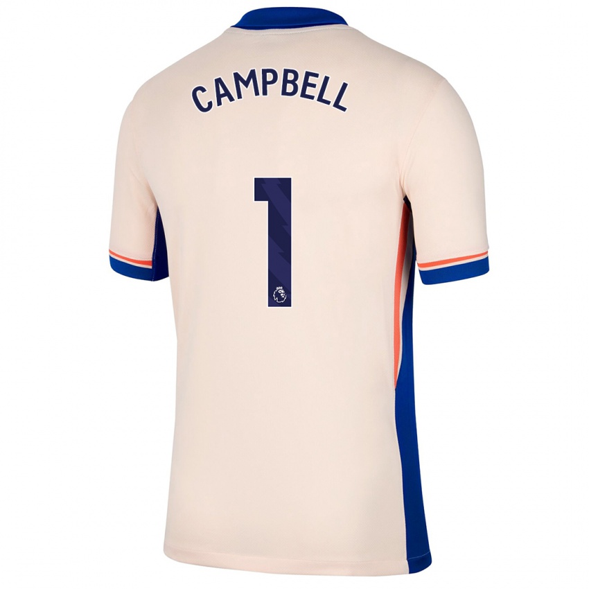 Niño Camiseta Luke Campbell #1 Beige Claro 2ª Equipación 2024/25 La Camisa Perú