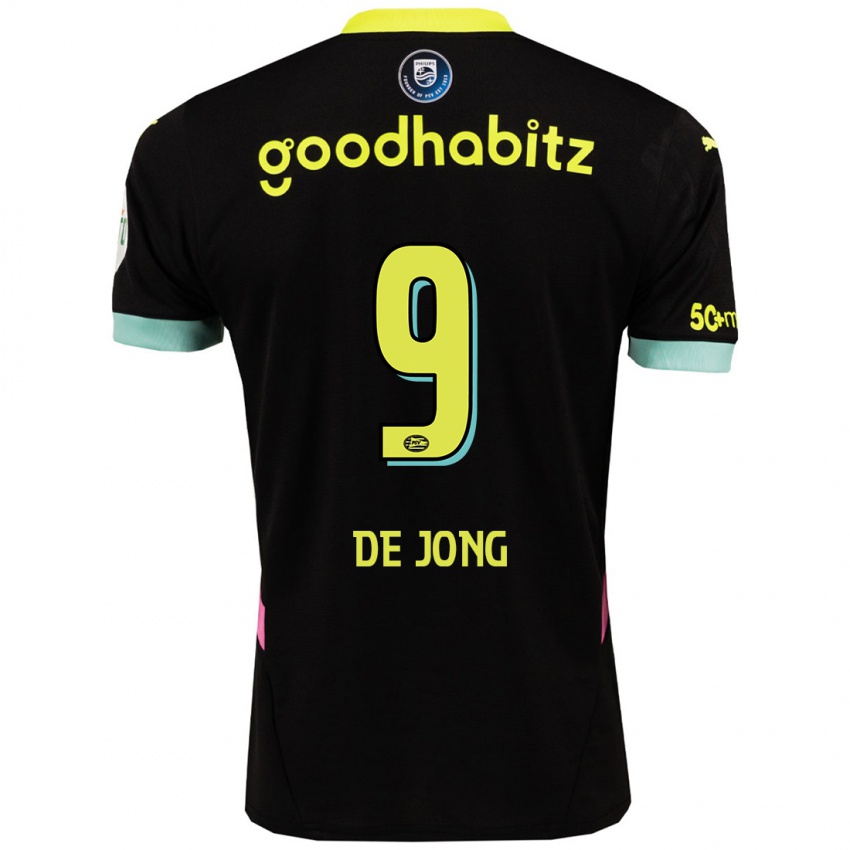 Niño Camiseta Luuk De Jong #9 Negro Amarillo 2ª Equipación 2024/25 La Camisa Perú