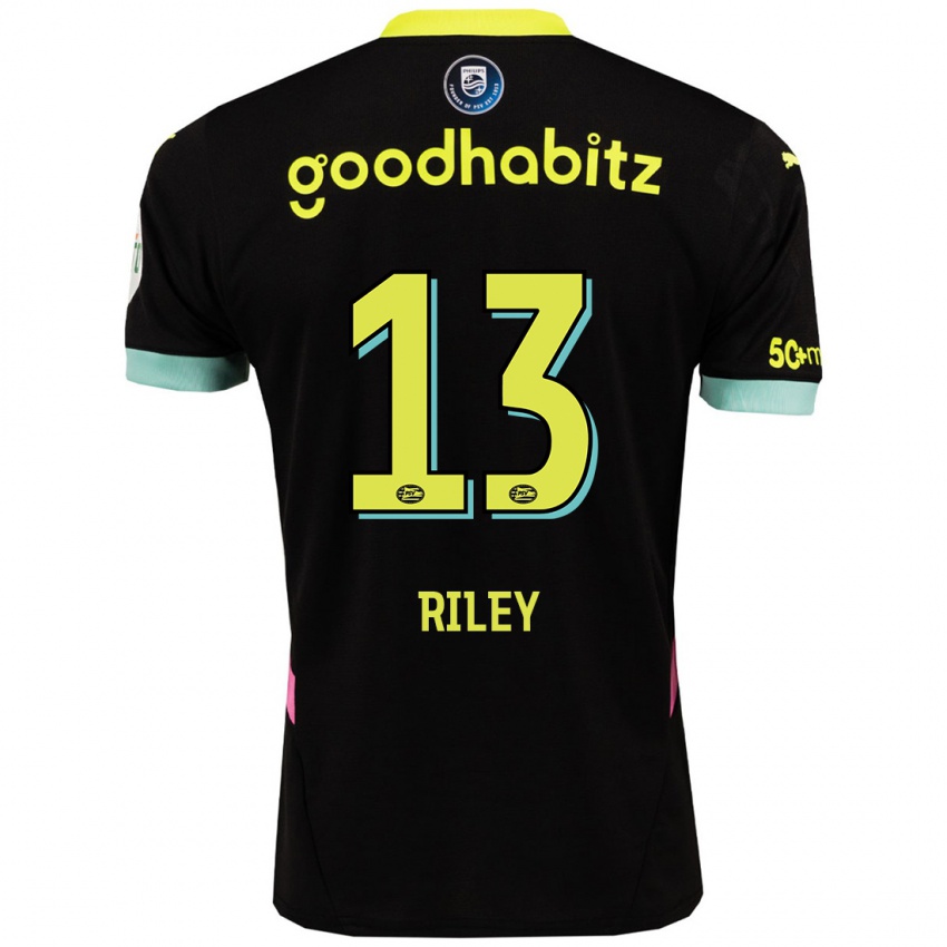 Niño Camiseta Indiah-Paige Riley #13 Negro Amarillo 2ª Equipación 2024/25 La Camisa Perú