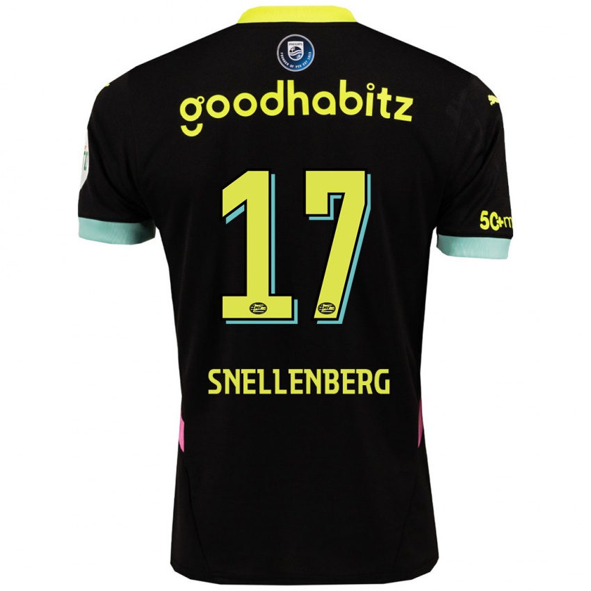 Niño Camiseta Maxime Snellenberg #17 Negro Amarillo 2ª Equipación 2024/25 La Camisa Perú