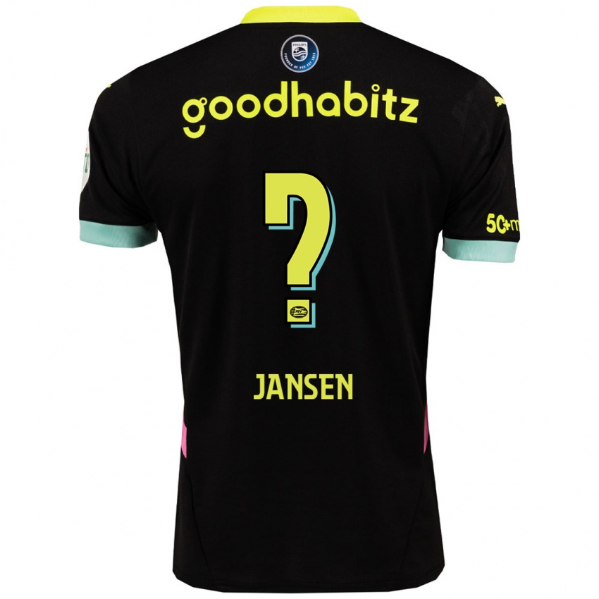 Niño Camiseta Koen Jansen #0 Negro Amarillo 2ª Equipación 2024/25 La Camisa Perú