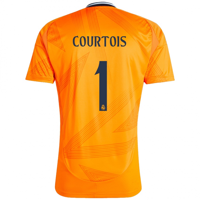 Niño Camiseta Thibaut Courtois #1 Naranja 2ª Equipación 2024/25 La Camisa Perú