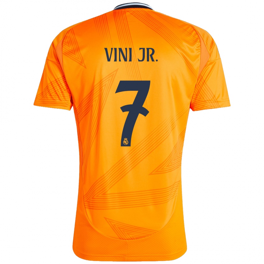 Niño Camiseta Vinicius Junior #7 Naranja 2ª Equipación 2024/25 La Camisa Perú