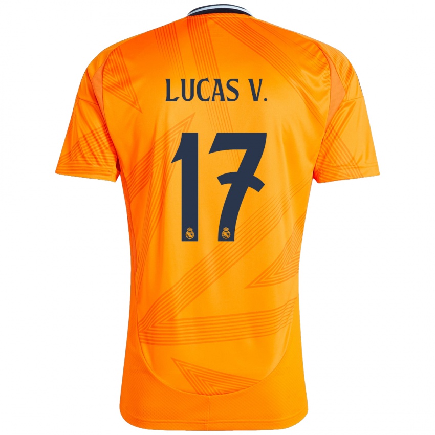 Niño Camiseta Lucas Vazquez #17 Naranja 2ª Equipación 2024/25 La Camisa Perú