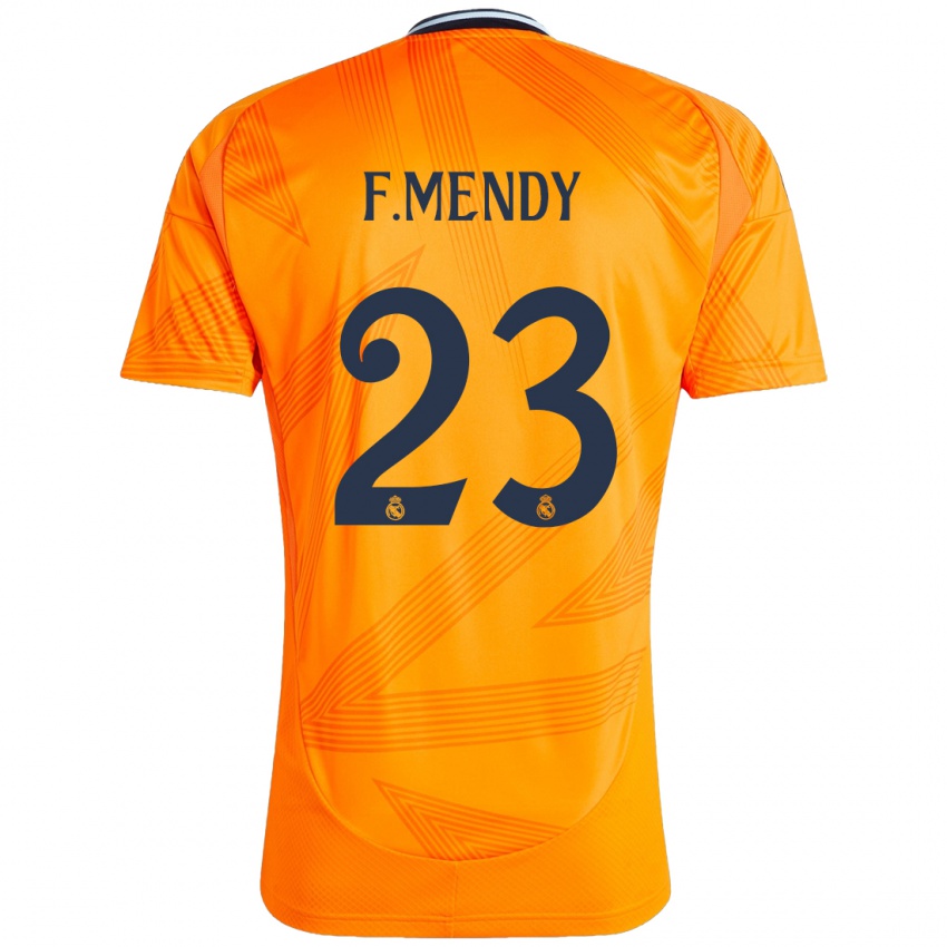 Niño Camiseta Ferland Mendy #23 Naranja 2ª Equipación 2024/25 La Camisa Perú